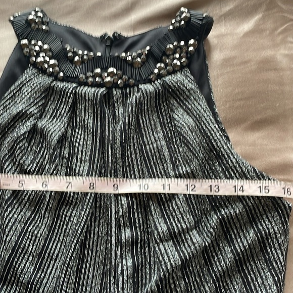 Sangria Black and Silver Dressy Halter Jumpsuit Size 6 - Picture 4 of 10